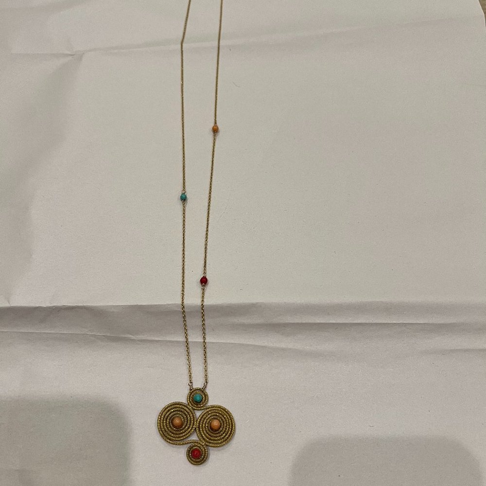 Nugaard Designs Gold wire wrapped necklace with stones - Picture 3 of 9